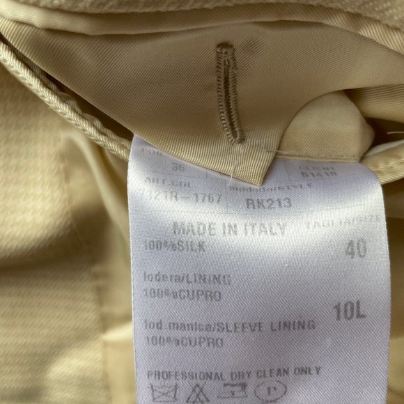 Ralph Lauren Purple Label Blazer, Size 40, Cream Houndstooth - Picture 3 of 9